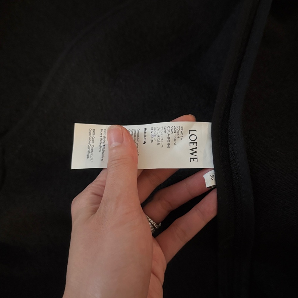 Black Loewe wool military cape - Picture 8 of 12